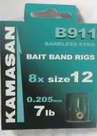 KAMASAN B911 BARBLESS EYED BAIT BAND RIG SIZE 12